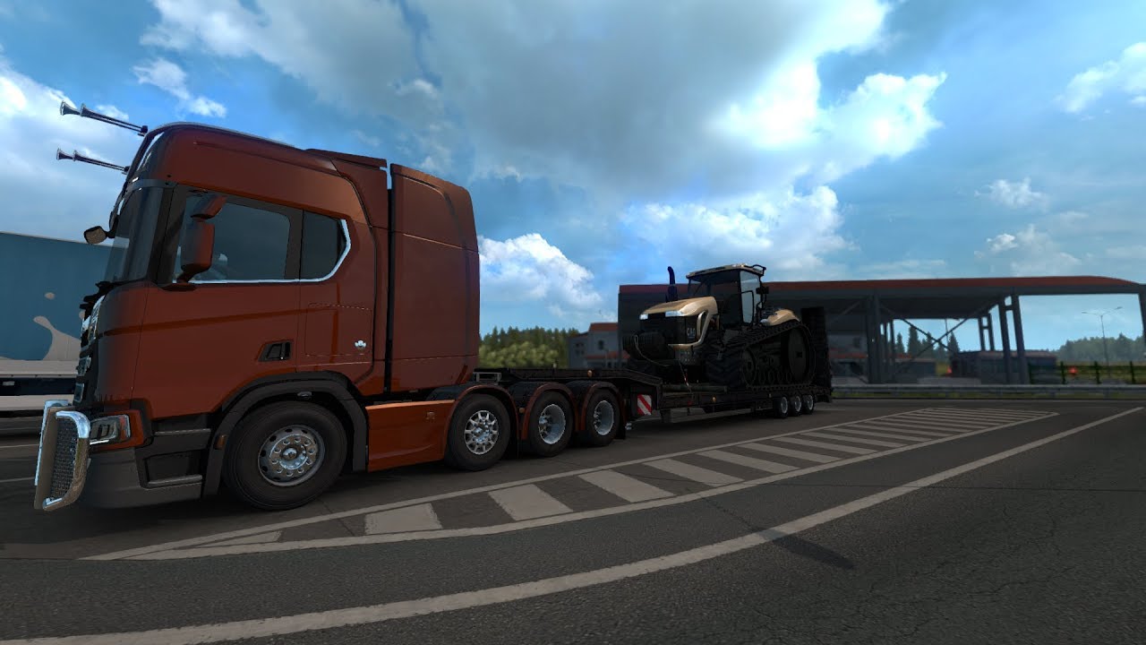 Scania R Delivering tractor to Pskov, Russia from Valmiera, Latvia ETS2 Gameplay
